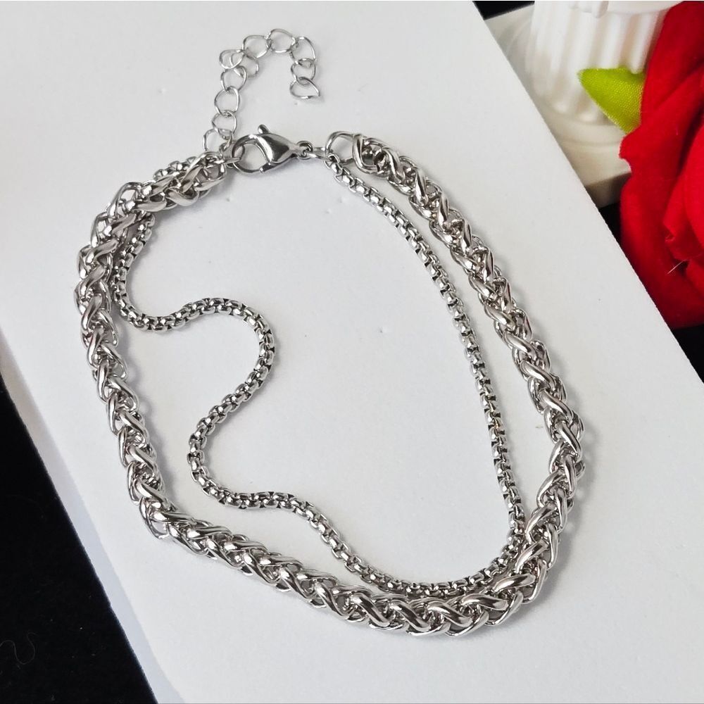 Dragon Bone Chain Bracelet Double Layer Stainless Steel Dragon Spine